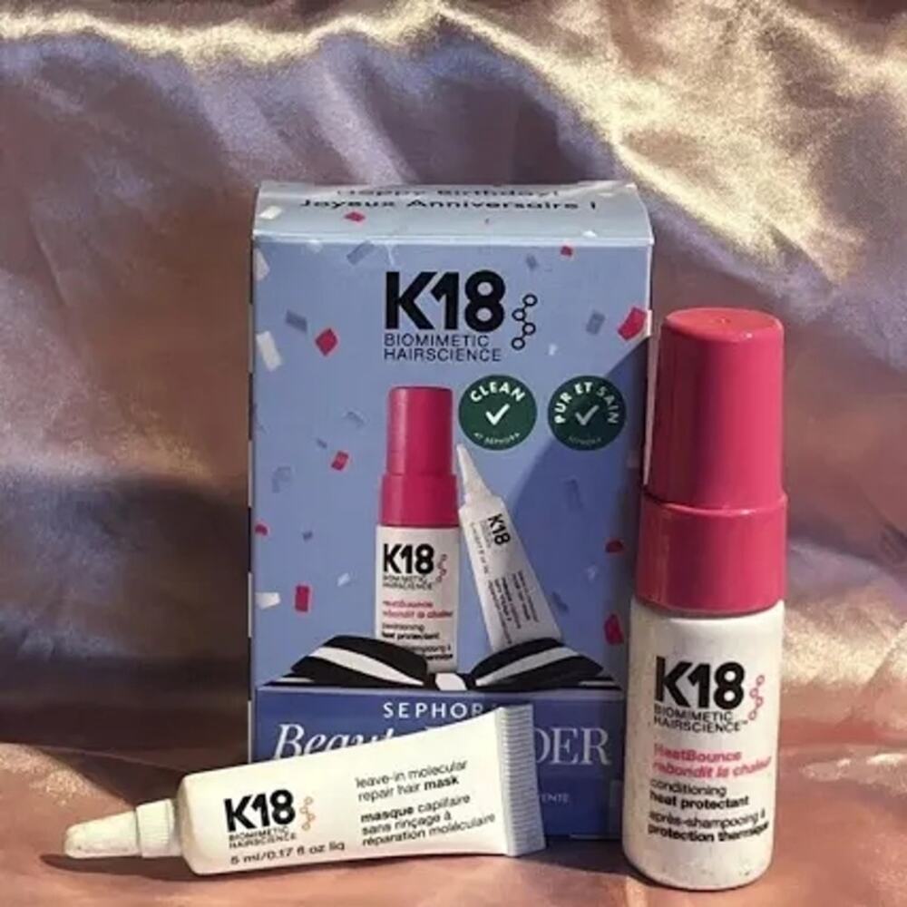 K18 Hair Repair Duo: Leave-In Molecular Repair Hair Mask + Heat Protectant NIB